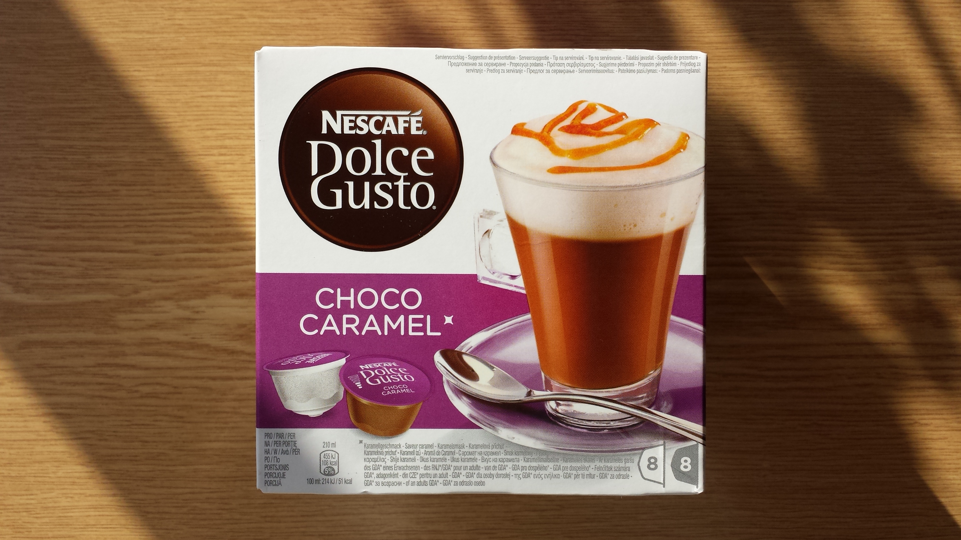 Ansprechende Verpackung: Nescafé Dolce Gusto Choco Caramel