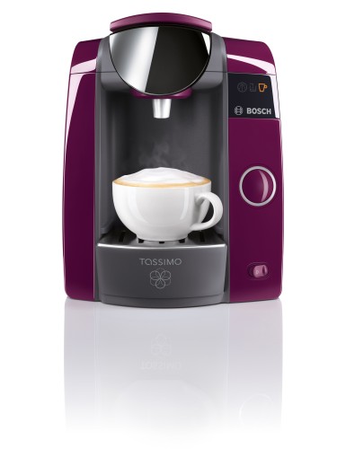 Bosch Tassimo Joy - Passion Purple mit Tassenstand für Cappuccino-Tassen