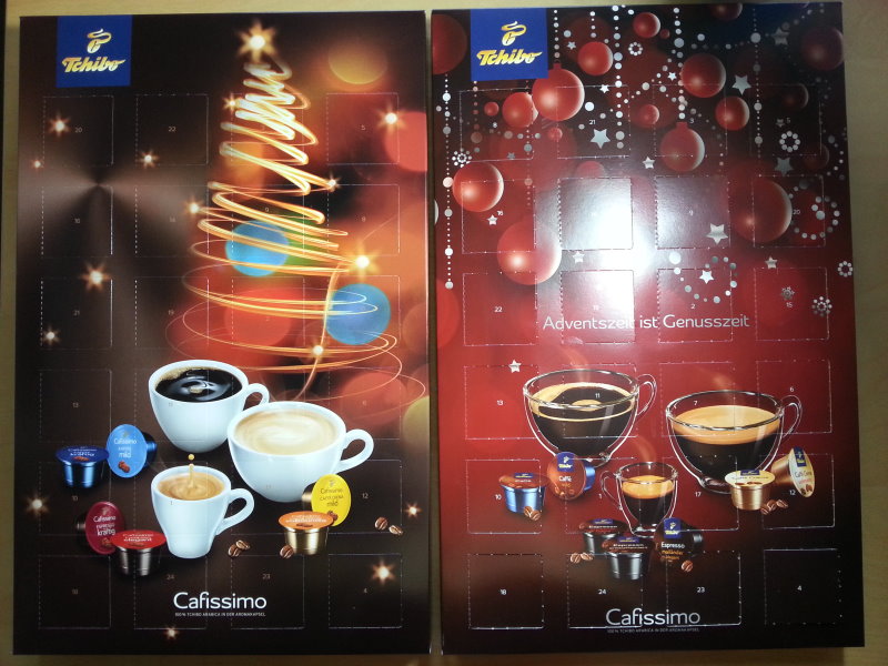 Cafissimo Adventskalender 2012 und 2011