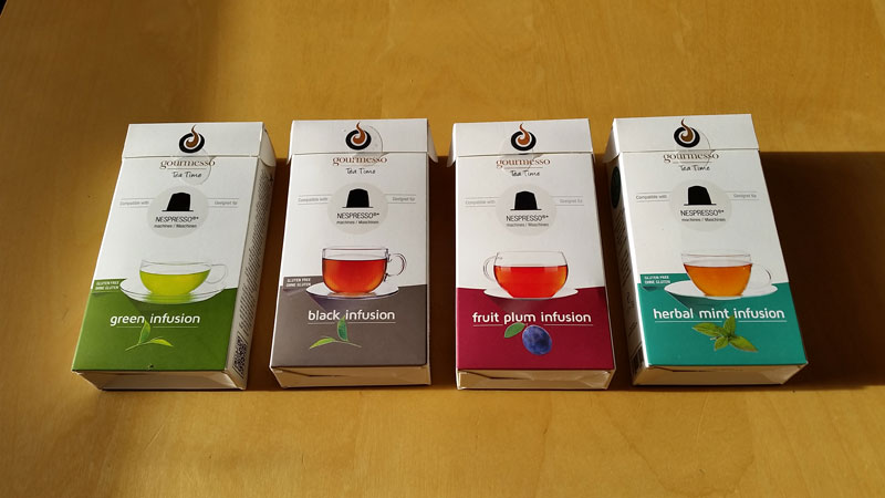 Vier Sorten Teekapseln von Gourmesso für Nespresso-Maschinen | Foto: Redaktion