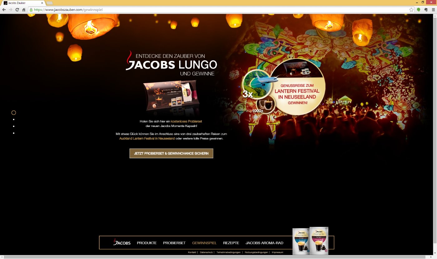 Blick auf die Website www.jacobszauber.com | Screenshot: Redaktion