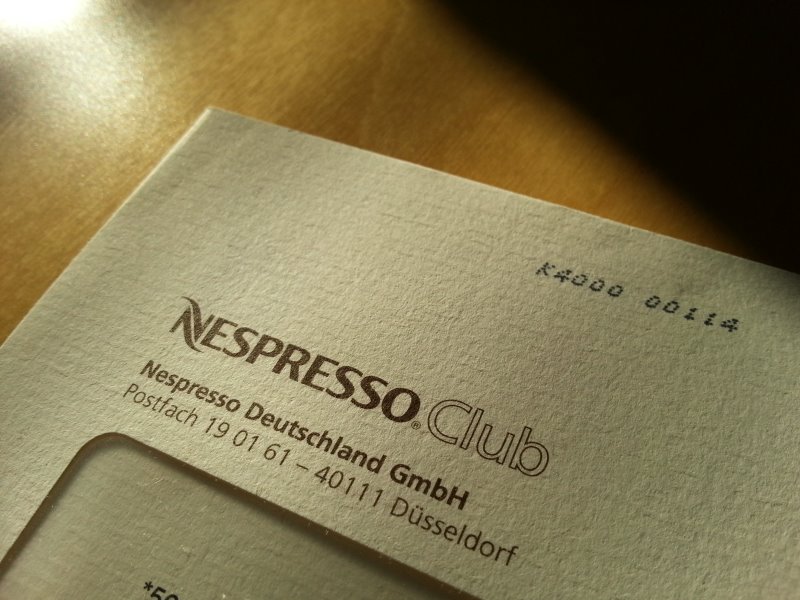 Ein Brief vom Nespresso Club