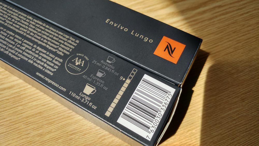 Nespresso Envivo Lungo mit Intensität 9 | Foto: Redaktion