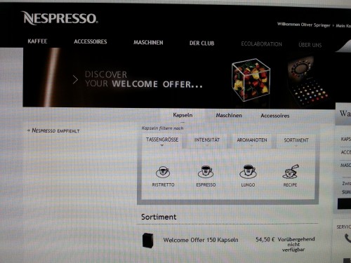 Nespresso Welcome Offer