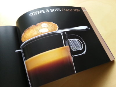 Essbares im Katalog mit Nespresso-Zubehör