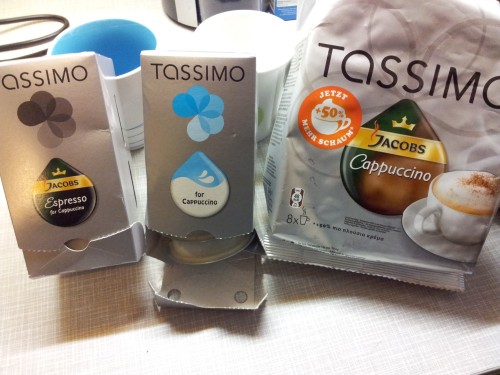 Die viele Verpackung der Tassimo T Disc