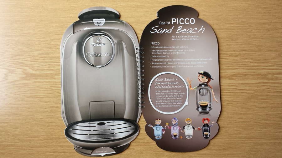 Die neue Kapsel-Kaffee-Maschine von Tchibo - PICCO Sand Beach