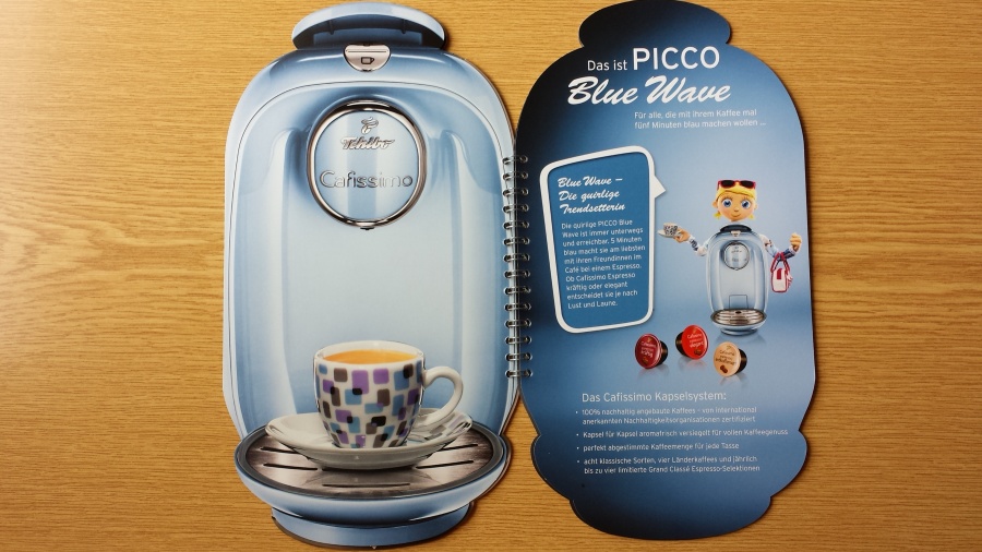 Die neue Kapsel-Kaffee-Maschine von Tchibo - PICCO Blue Wave