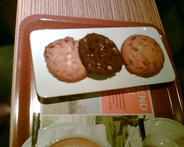 Alle drei Cookies bei McCafé